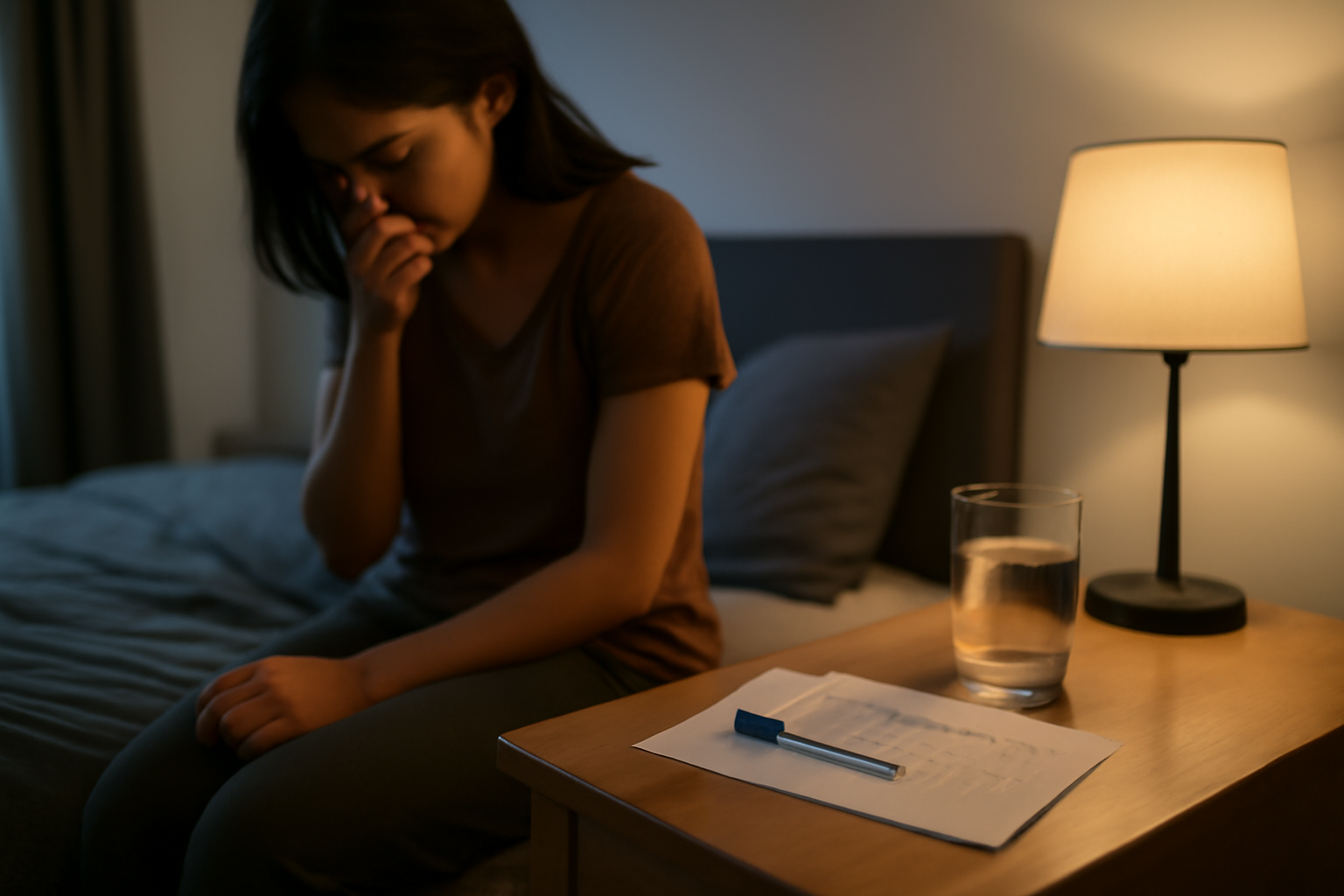 could i be pregnant if i got my period on time pregnancy test and calendar on nightstand