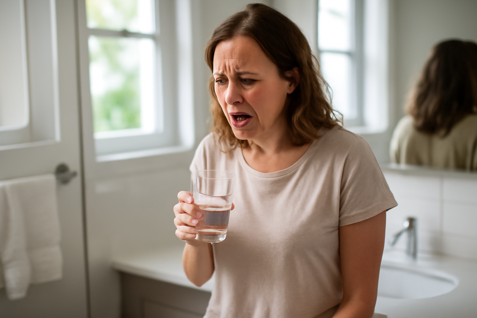 what can cause hot flashes besides menopause: realistic photo of person experiencing sudden warmth