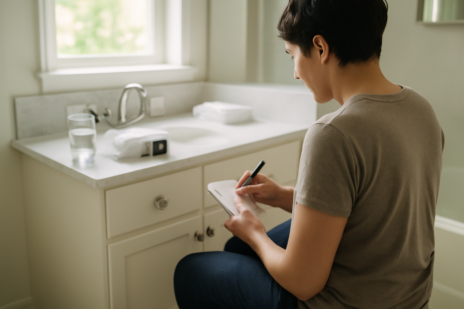 my period won t stop: tracking heavy bleeding with pads and a hydration bottle