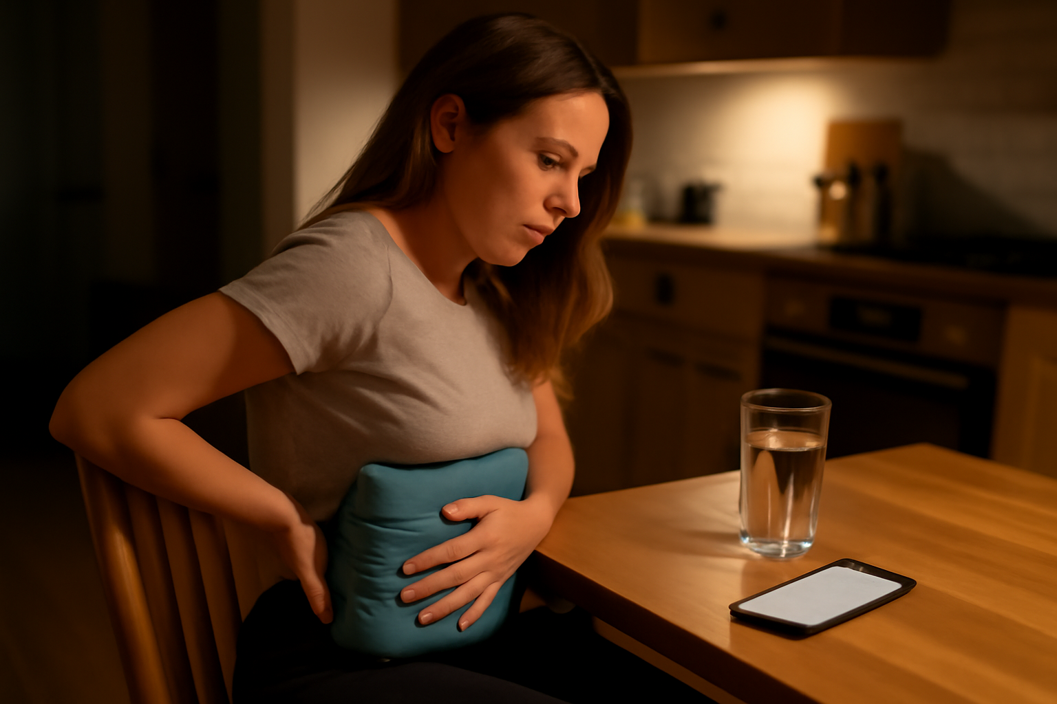 back pain during ovulation mid-cycle lower back discomfort realistic photo